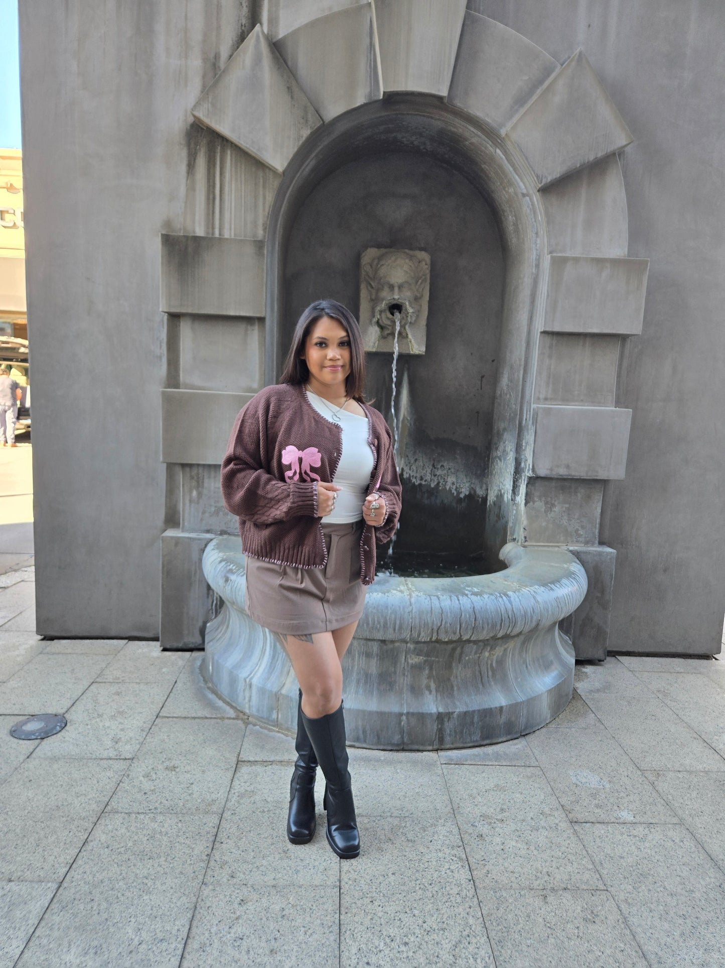 Cata Bow Tie Cardigan