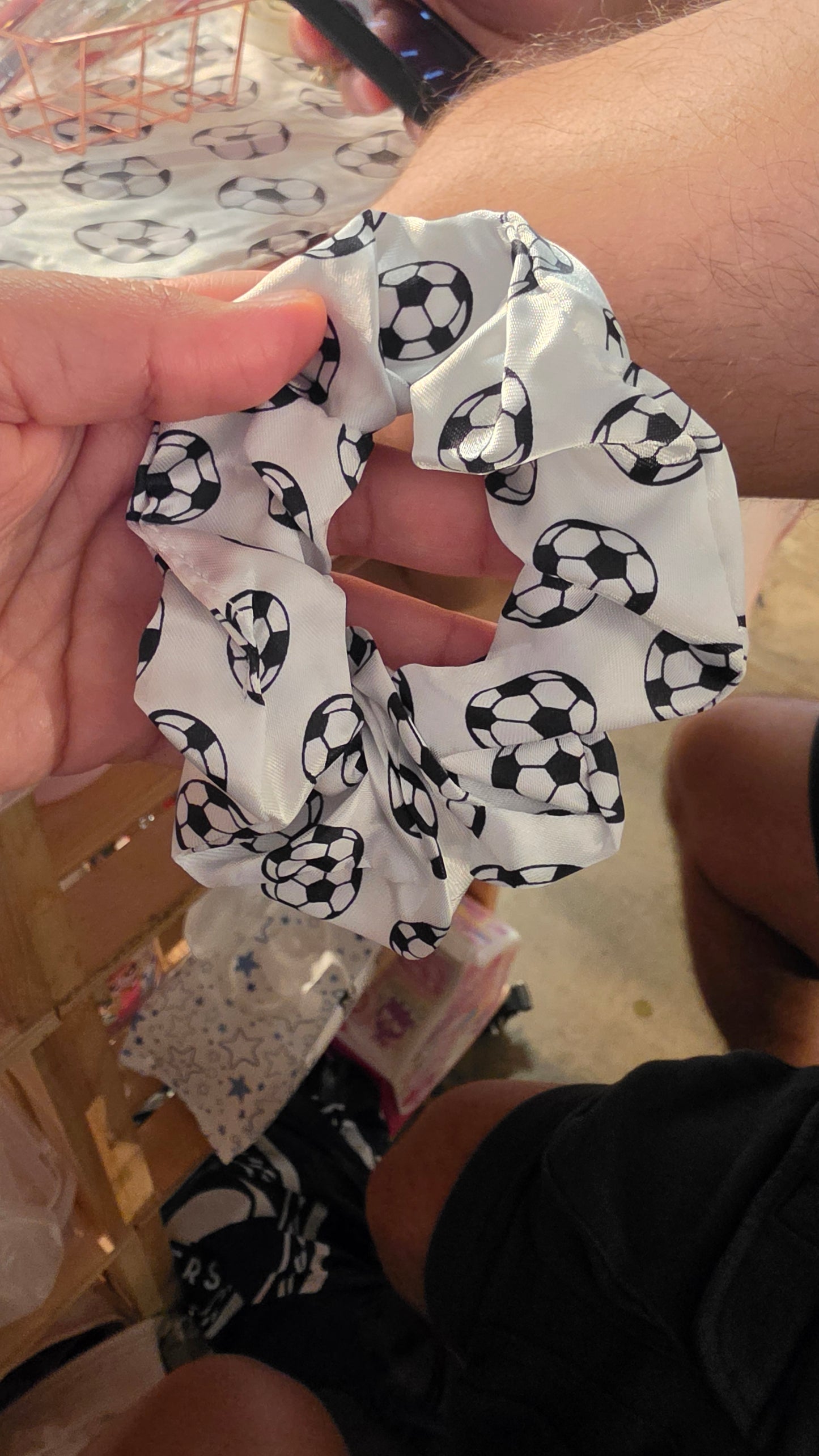 Footbal Scrunchie/Hairclip